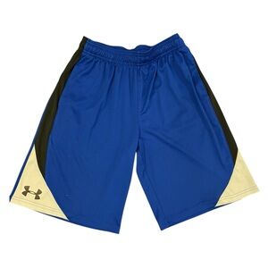 Under Armour Youth Athletic Shorts in Blue with Black and Gray Accents
